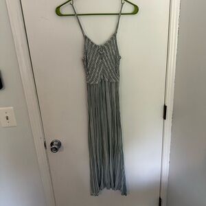 Elegant Striped Maxi Dress